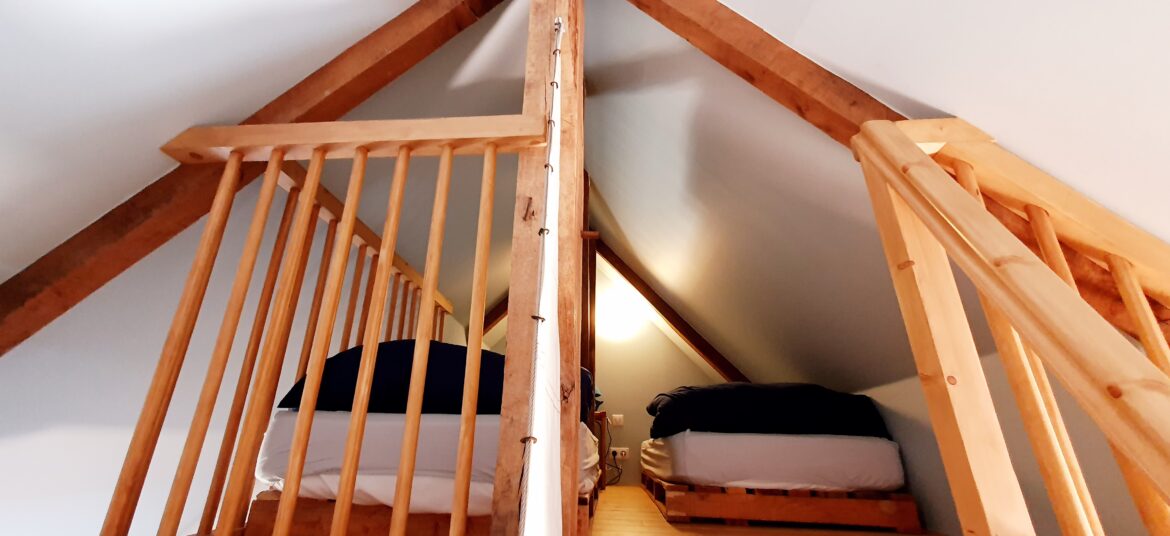 Deux lit de 90 cm en mezzanine