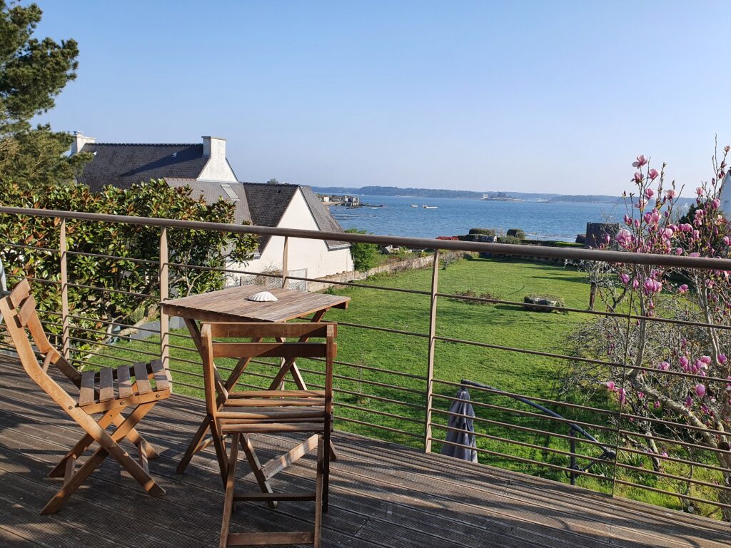 Terrasse privative de l'appartement du capitaine, location saisonnière