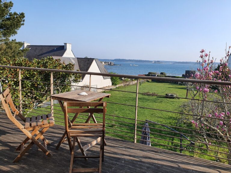 Terrasse privative de l'appartement du capitaine, location saisonnière
